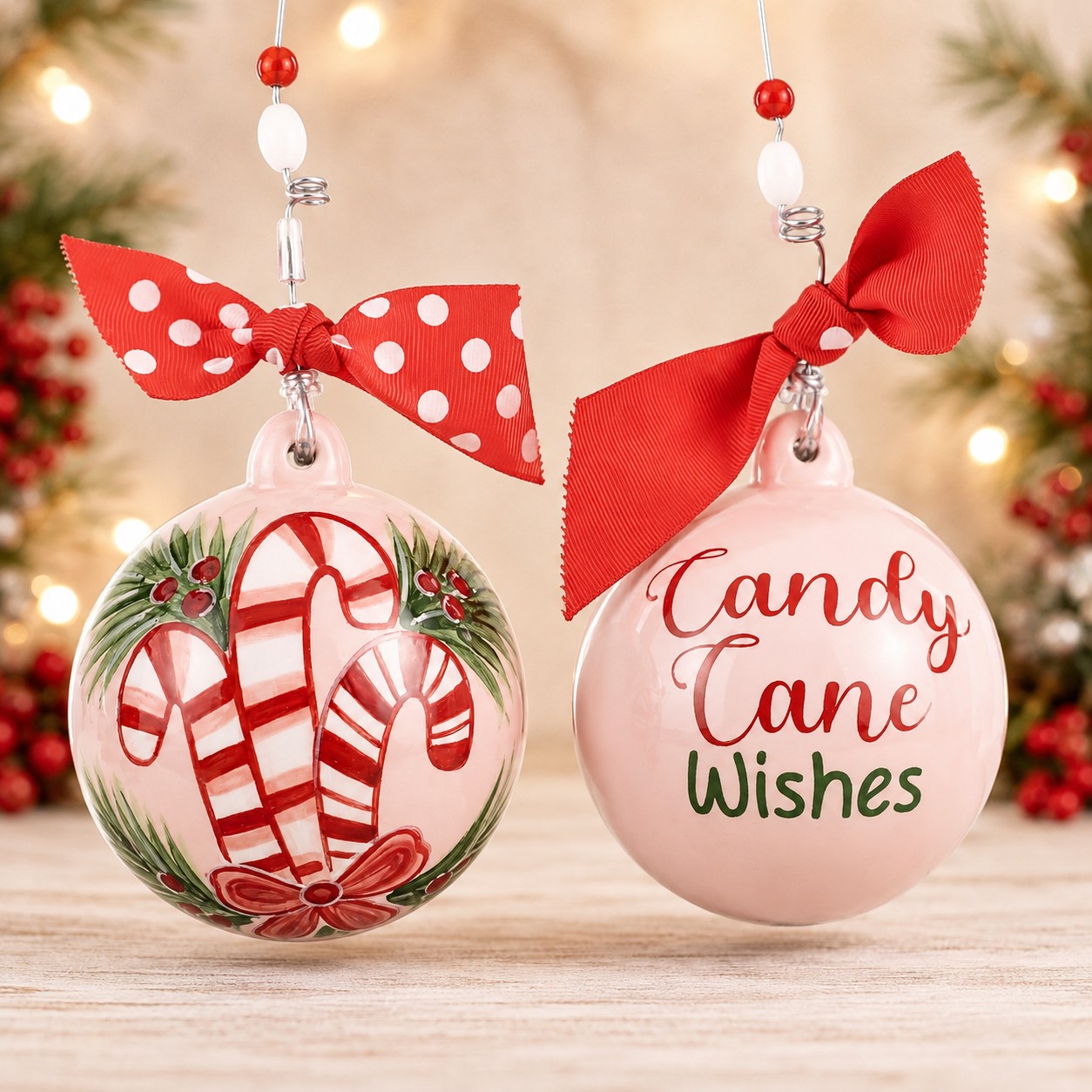 Candy Canes Wishes Ornament
